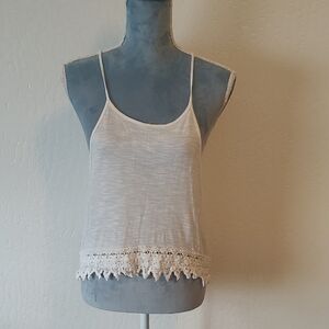 Forever 21 Cream Lace Hem Camisole